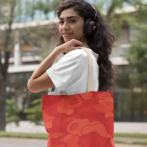 Alpine Red Retro Tote Bag