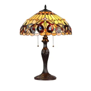 SERENITY Tiffany-style 2 Light Victorian Table Lamp 16" Shade