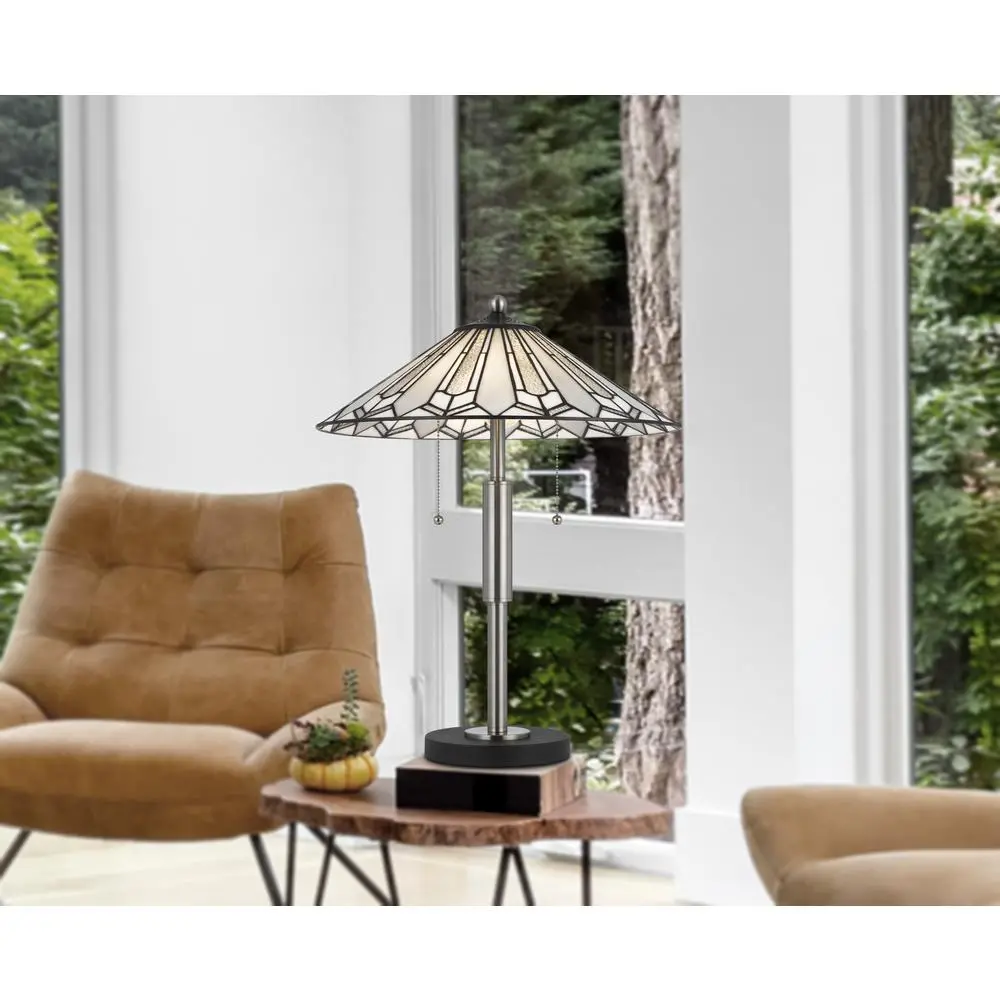 60W X 2 Muirfield Tiffany Table Lamp - Image 5