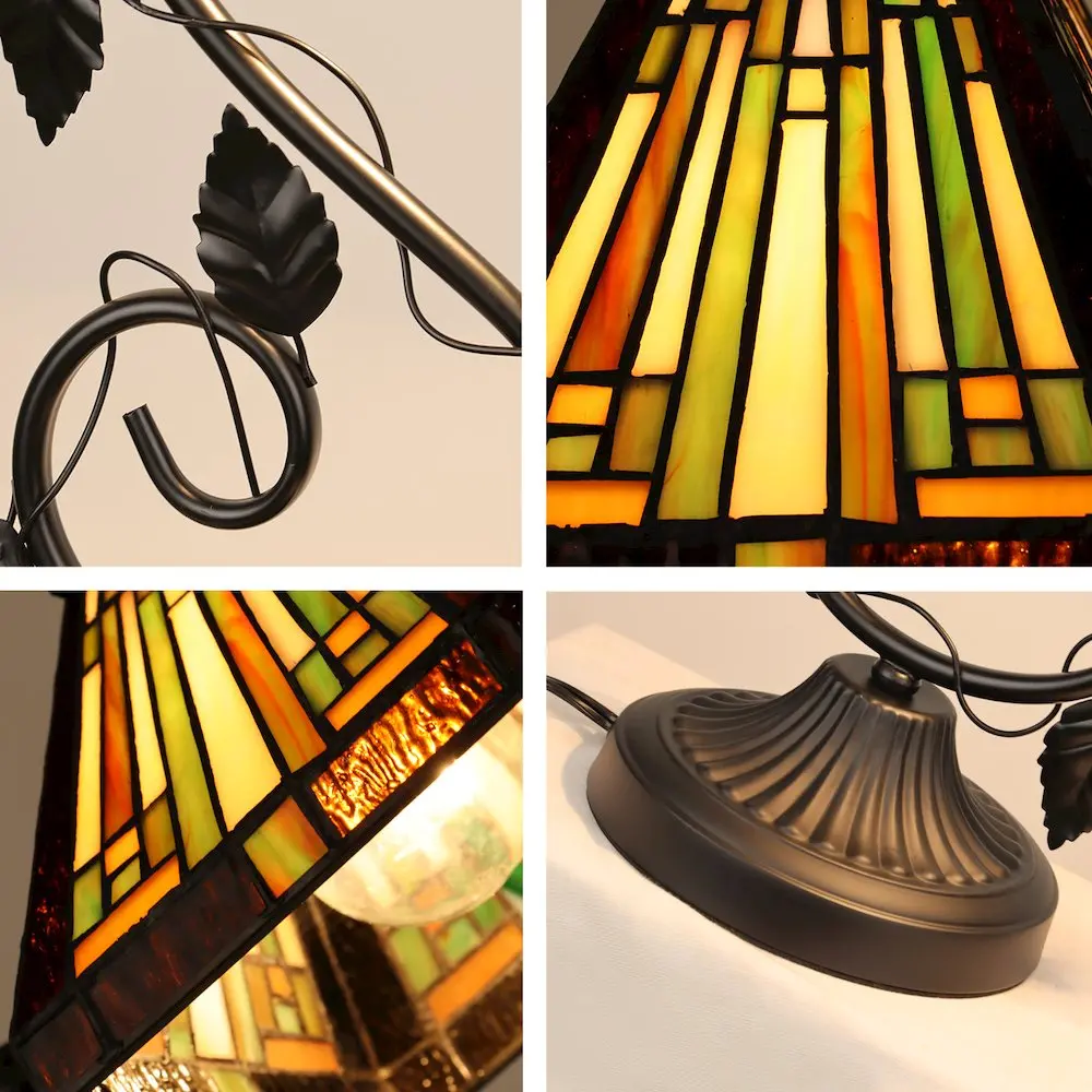 Innes Tiffany-Style 1-Light Mission Accent Table Lamp 6" Shade - Image 4