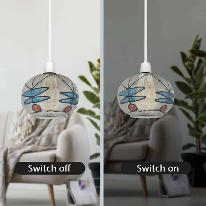 Tiffany style Ceiling Pendant Hanging Mediterranean Style lamp Decorative Light Shade~4541 - Image 8