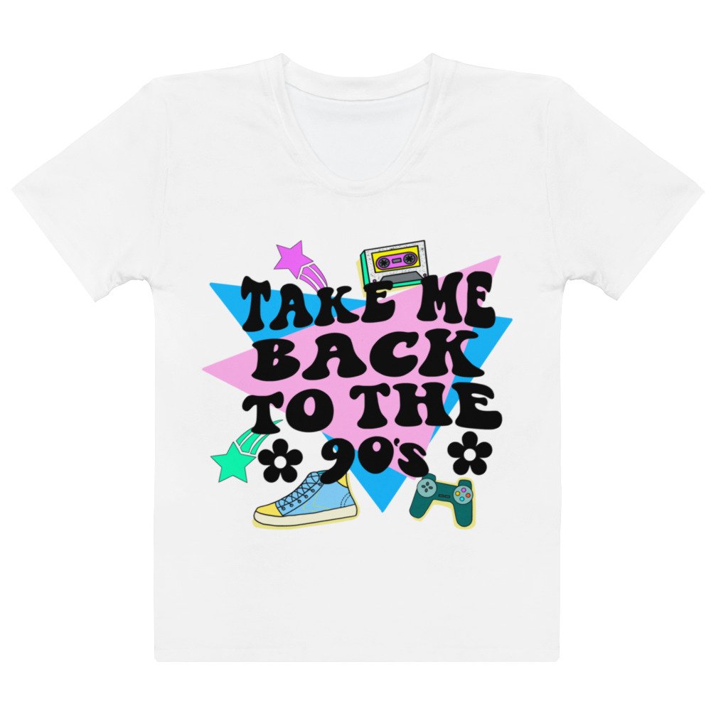 Take Me Back to the 90’s | Retro Cassette & Gaming Design - Women's T-shirt