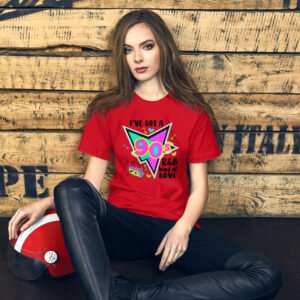 90’s Retro Vibes Neon Design | Cassette Tape & Music Notes - Unisex t-shirt