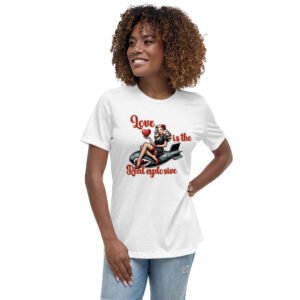 Love Is The Real Explosive T-Shirt | Retro Pin-Up Girl Bomb Design - Women's Relaxed T-Shirt