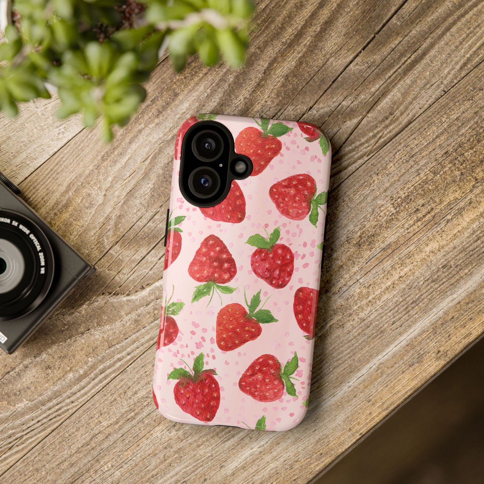 Strawberry Tough Phone Case | Cute Berry Phone Cover, Floral Phone Case, Summer Accessory, Gift for Her, Trendy Tech - Image 5